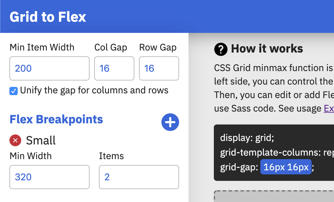 Grid to Flexbox